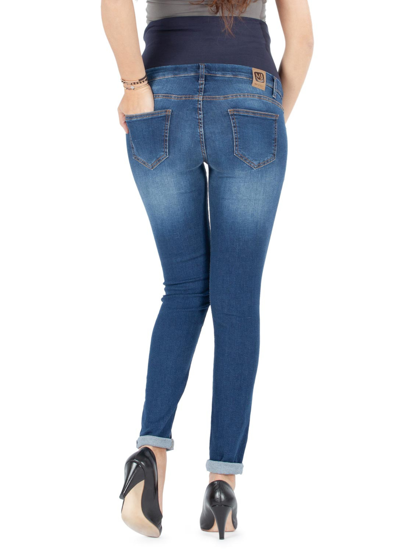 Jeans de grossesse slim Bleu basique