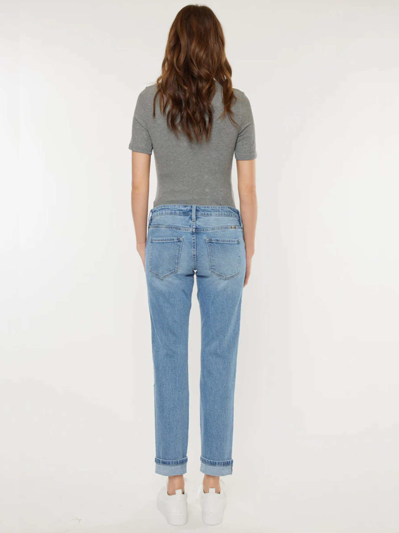 Jeans de grossesse Boyfriend en denim clair