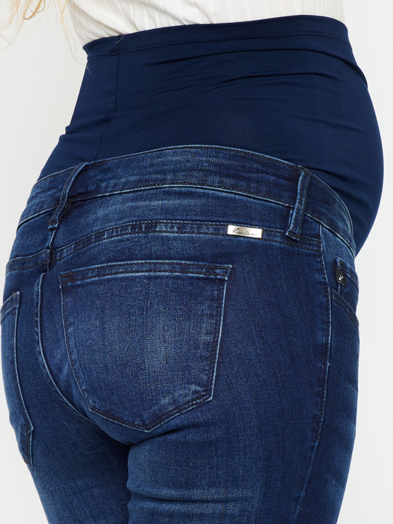 Jeans de grossesse en denim foncé