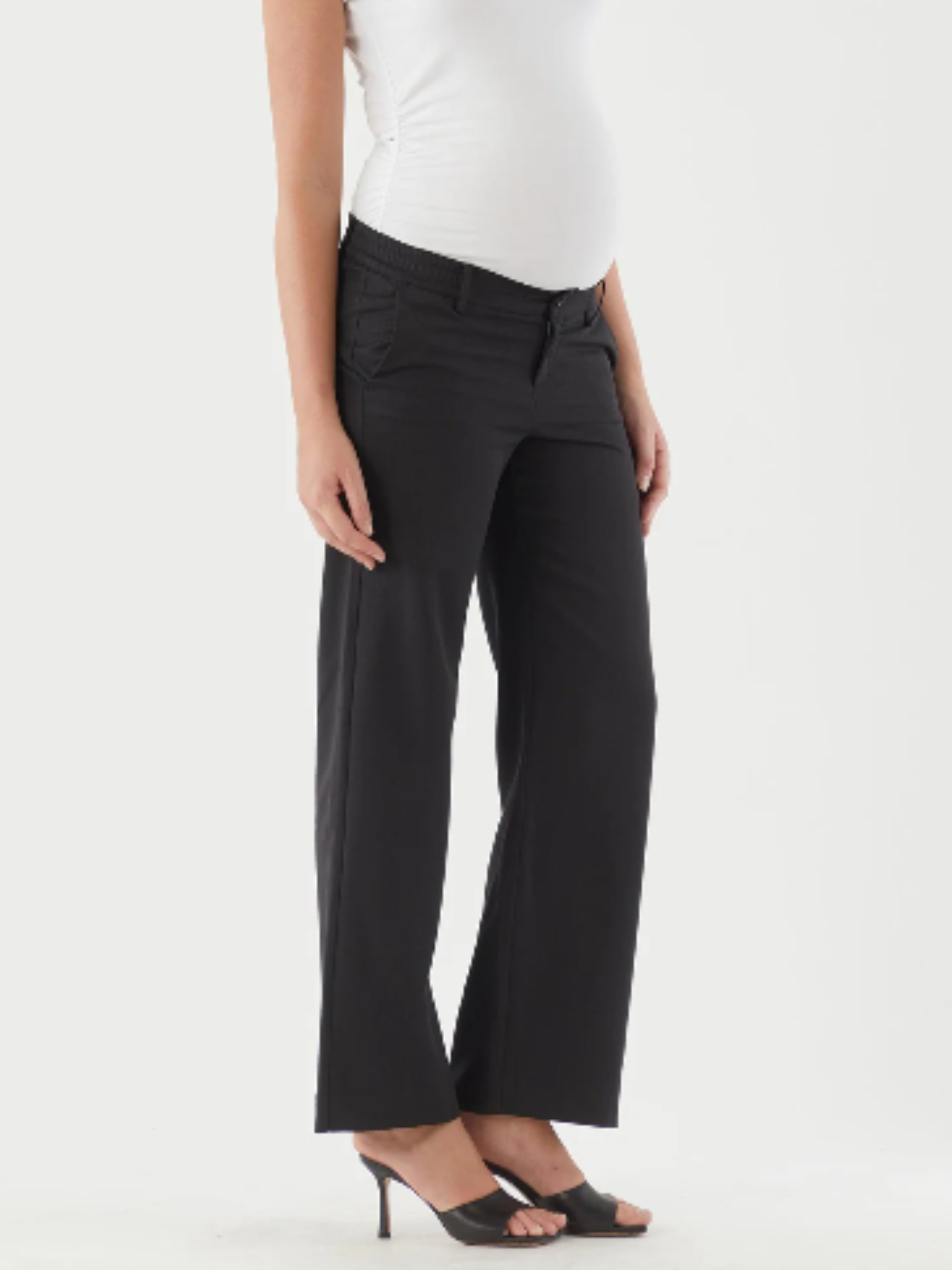 Pantalon de grossesse ample Boho chic Noir