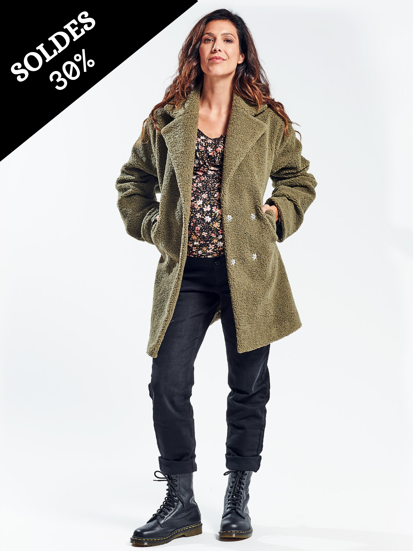 Manteau de grossesse Teddy Olive