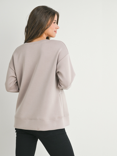 Moka Side Slit Knit Sweatshirt